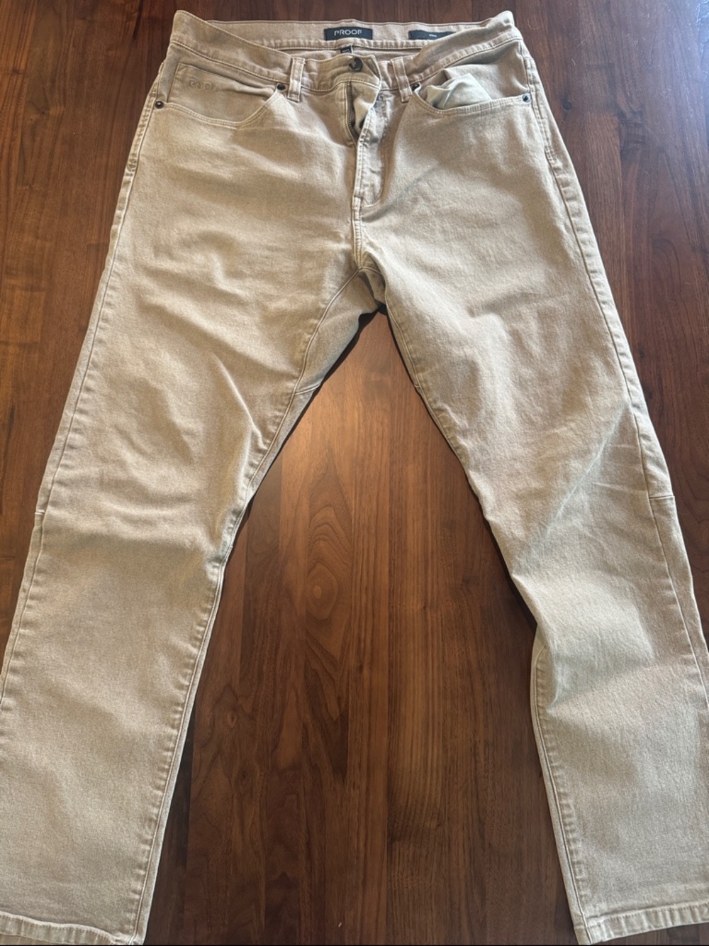 PROOF Tan Chino Pants for Men - Classic Straight Fit